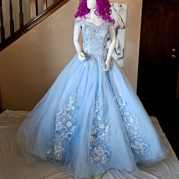 Layla k prom dress masquerade ball gown v-neck embroidered 8 QUINCEANERA LK-136